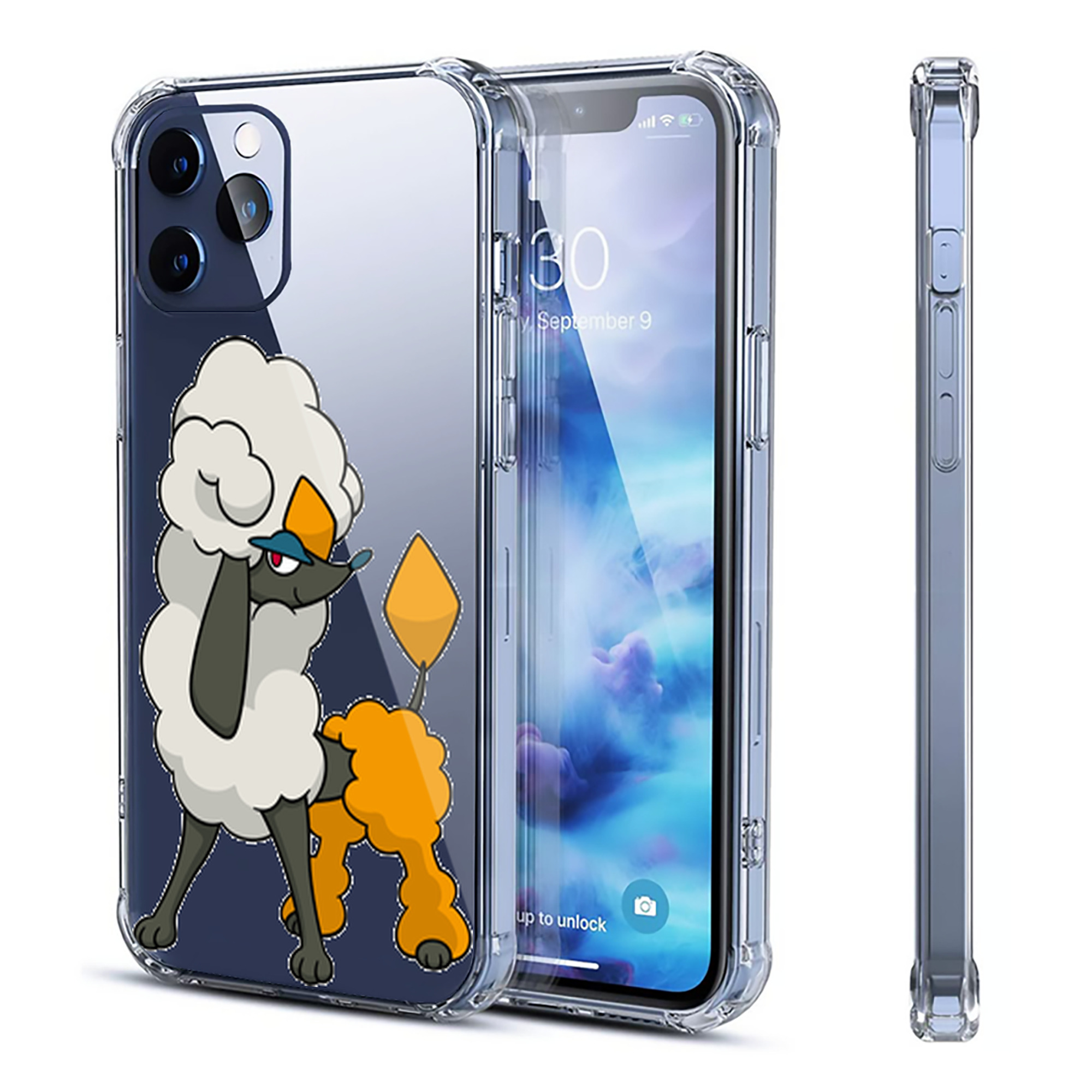 （画像用） ポケットモンスター Pokémon 【iPhone 12シリーズ対応】透明スマホケース（クリアソフトケース）